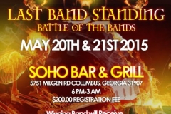 LAST BAND STANDING FLYER soho bar