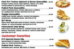 LUNCH MENU