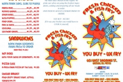 fresh chicken and fish menu trifold front