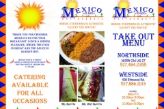 mexico to go menu front